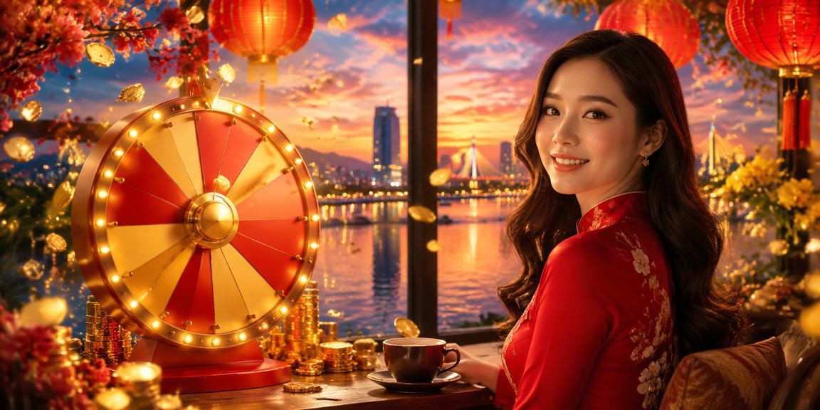 Bàn roulette hiện đại tại đài Đà Nẵng với không gian cà phê sôi động