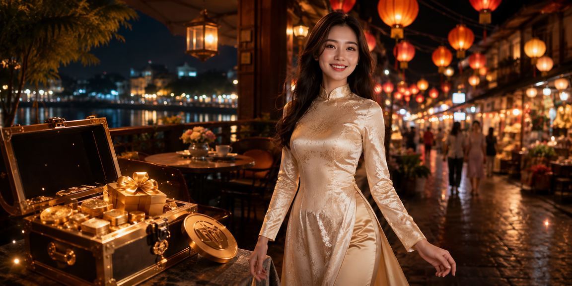 Phụ nữ mặc áo dài tại Hà Nội truy cập nền tảng giải trí và cá cược trên điện thoại thông minh