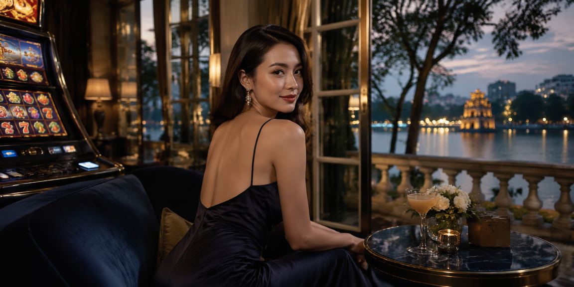 Người chơi trò chơi slot tại Hà Nội bên tách cà phê Việt Nam