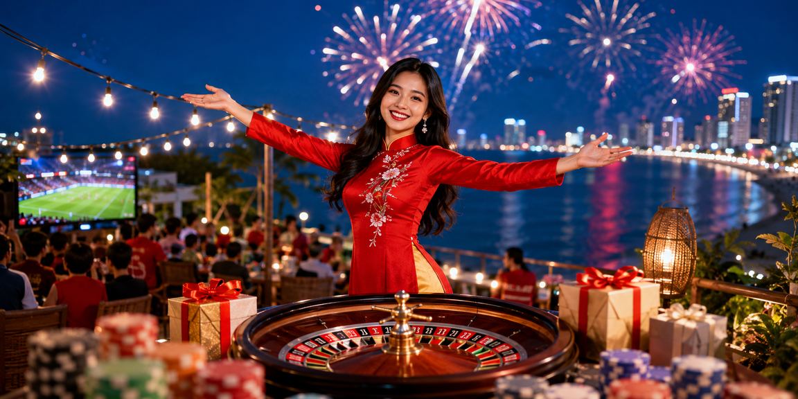 Cảnh thành phố Nha Trang về đêm gợi lên trải nghiệm giải trí trực tuyến qua ứng dụng di động